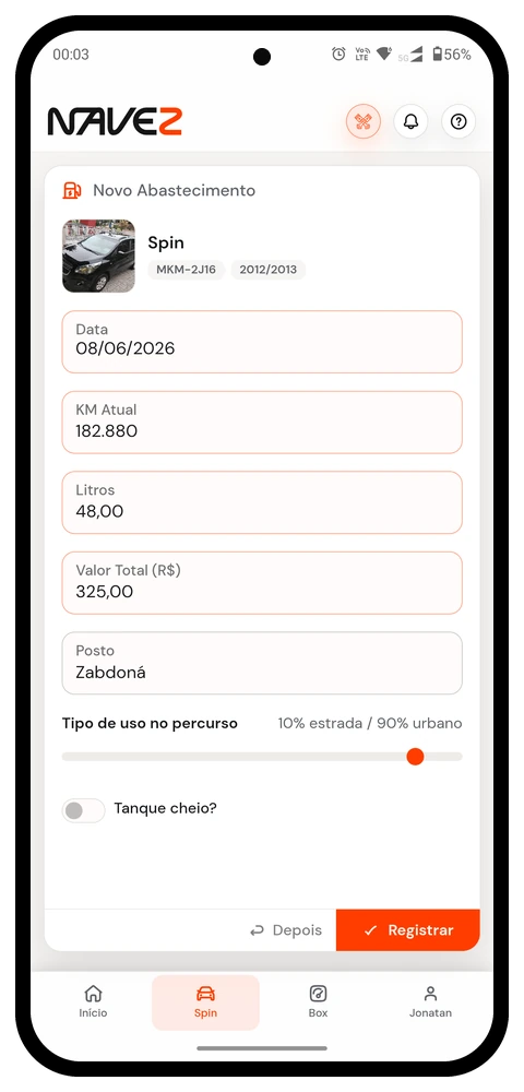 Controle de abastecimento